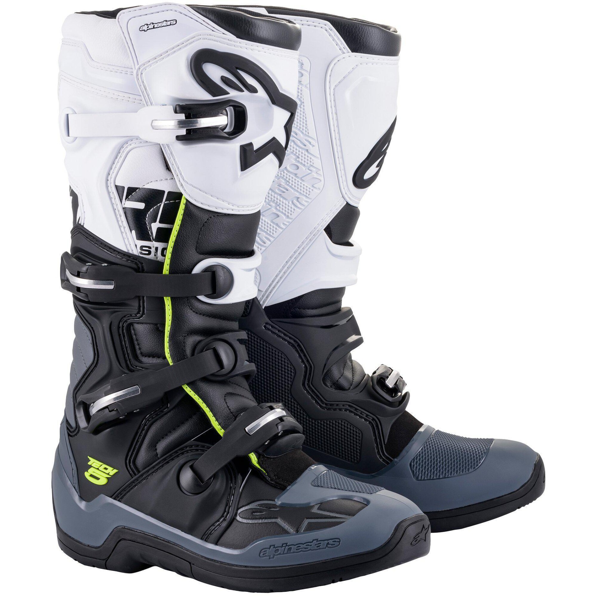 Bottes Cross Alpinestars Tech 5 Blanc Noir Gris - 38