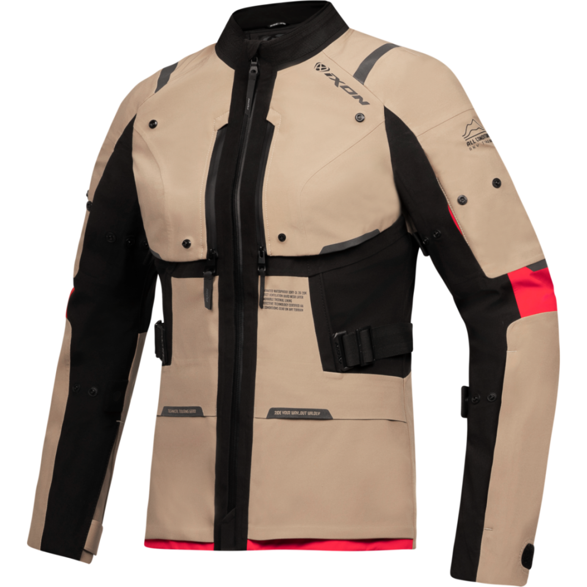 Veste Femme Ixon M-Skeid Lady Sable Noir Rouge - 2XL