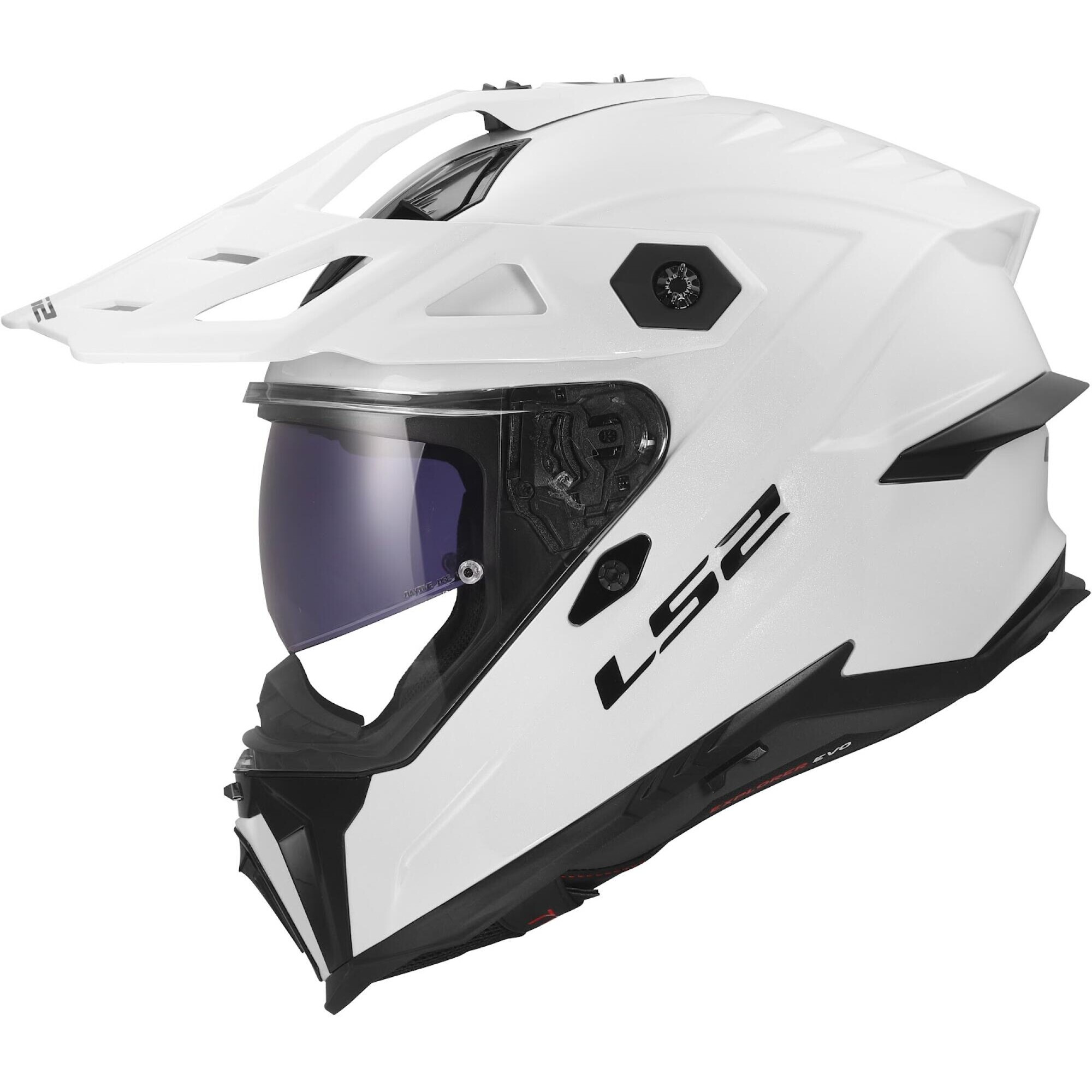 Casque LS2 MX707 Explorer Evo Solid Blanc - 2XL