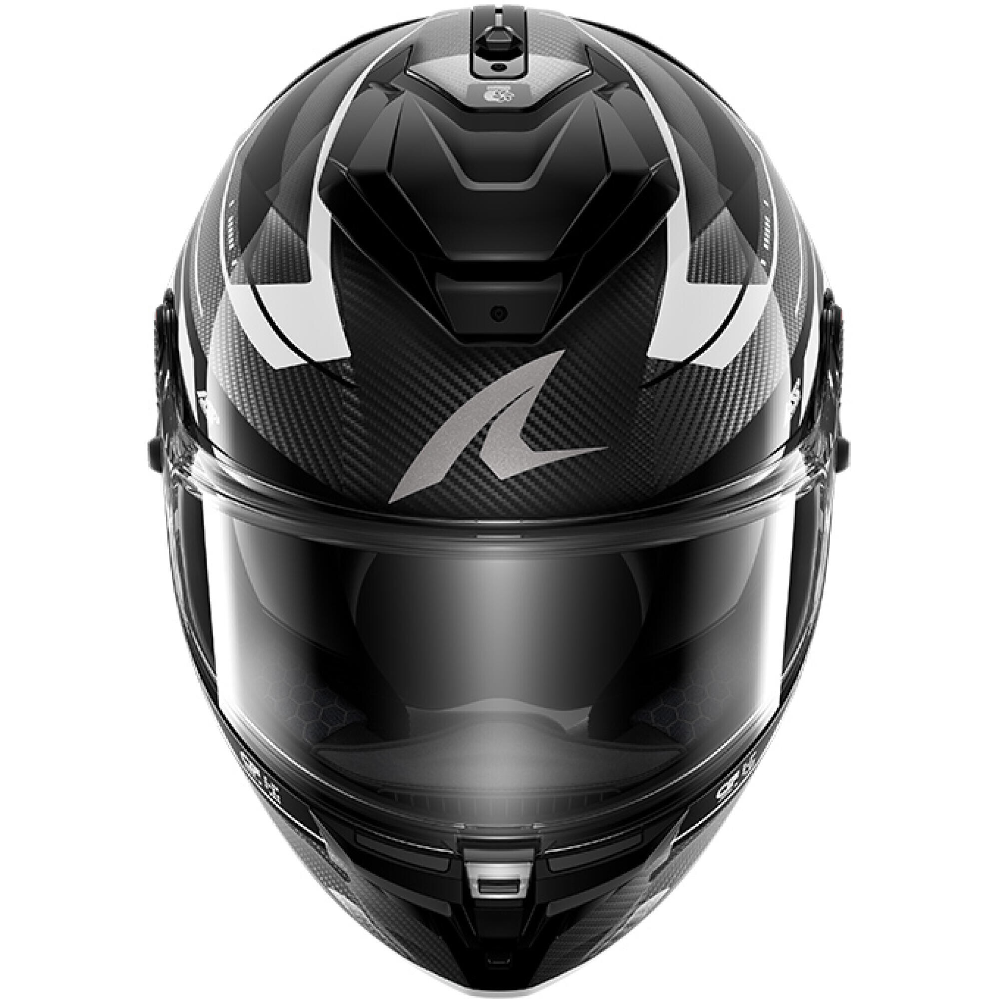 Casque Shark Spartan GT Pro Carbon Silicium 2 Carbone Blanc Noir - XL