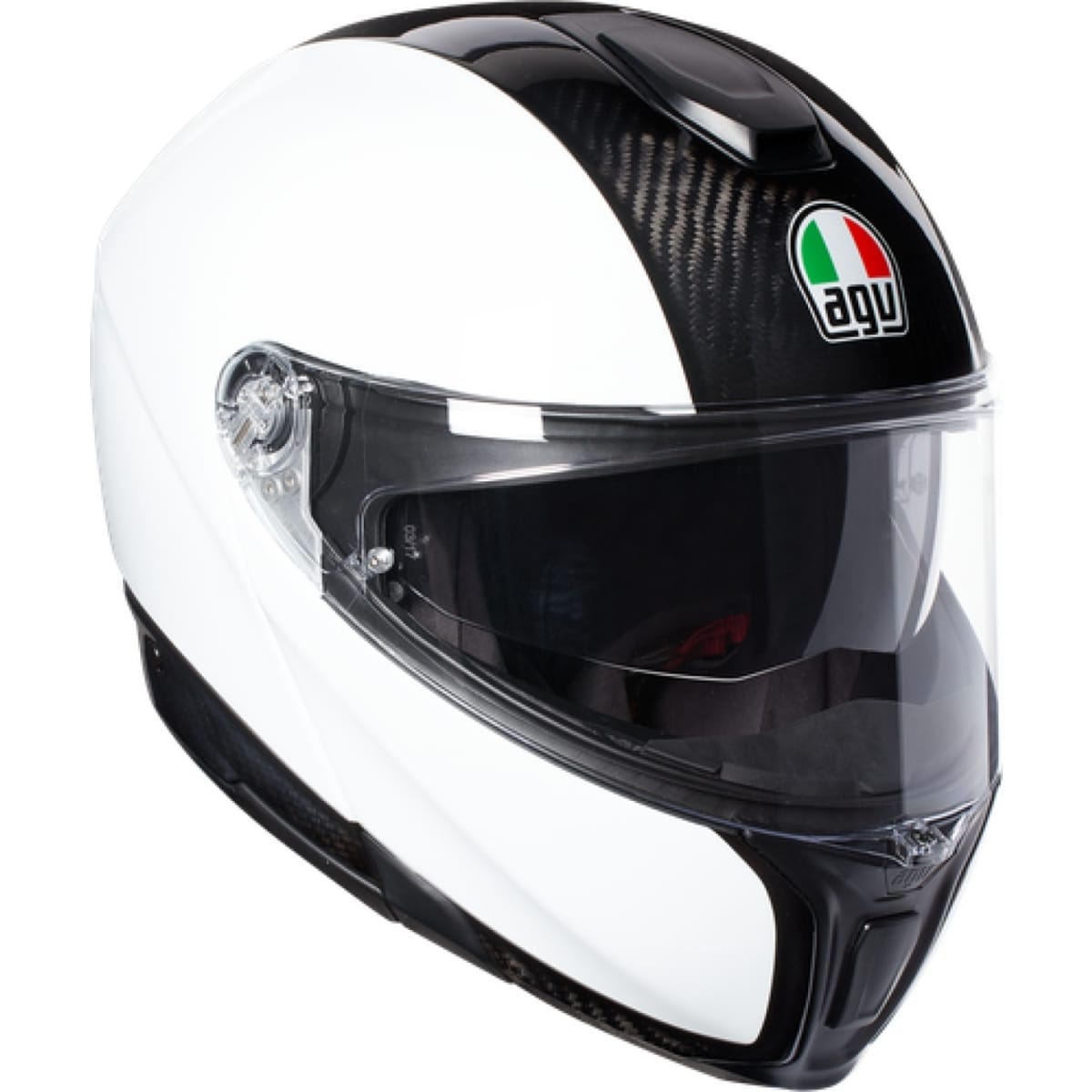 Casque AGV Sportmodular Solid MPLK Carbone Blanc / 2XS