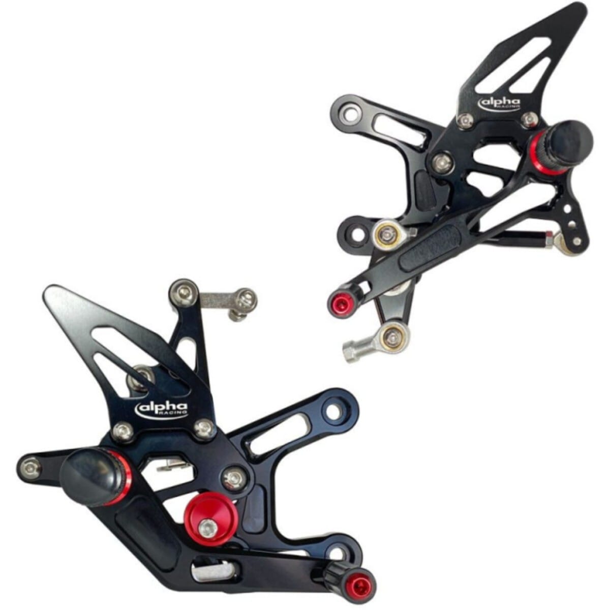 COMMANDES RECULÉES COMPLÈTES ALPHA TECHNIK NOIR KAWASAKI ZX10R 2016-