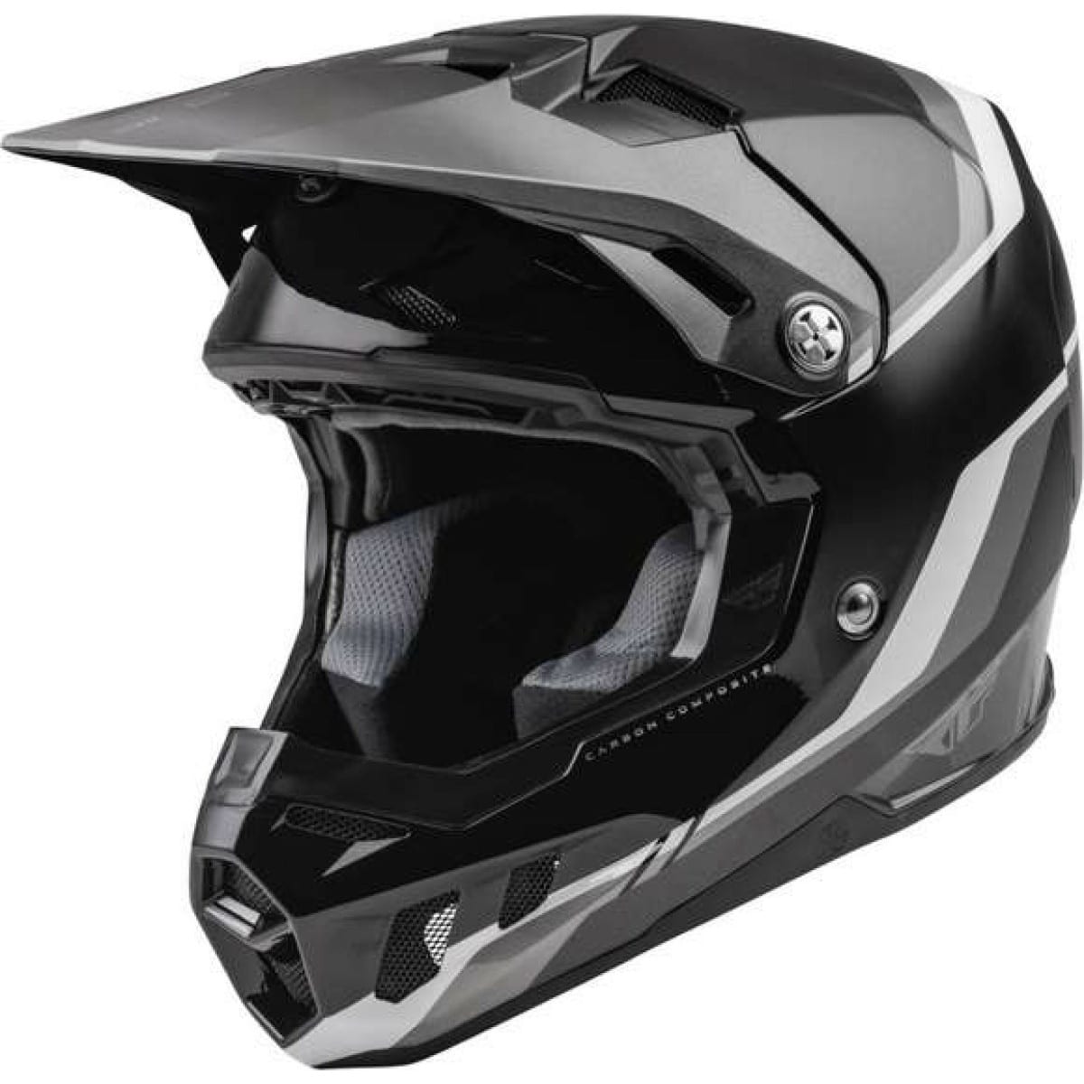 CASQUE CROSS FLY RACING FORMULA CC DRIVER NOIR CHARBON BLANC / XL